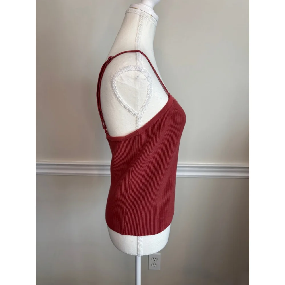 Old Navy Women's XL Ribbed Knit Tank Top Rust Autumn Layer Fall Essential - Picture 4 of 9